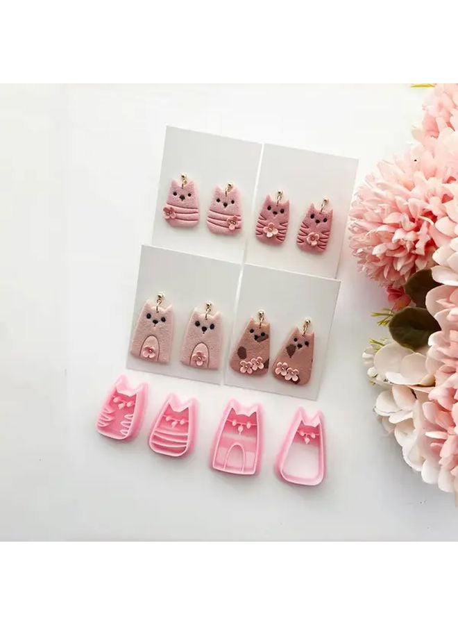 Cat Shape Polymer Clay Cutters For DIY Earring Jewelry Making Kit - Image 3